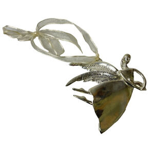 Angel Pewter Ornament Where Is Greater Love There Are Always Miracles Engravable